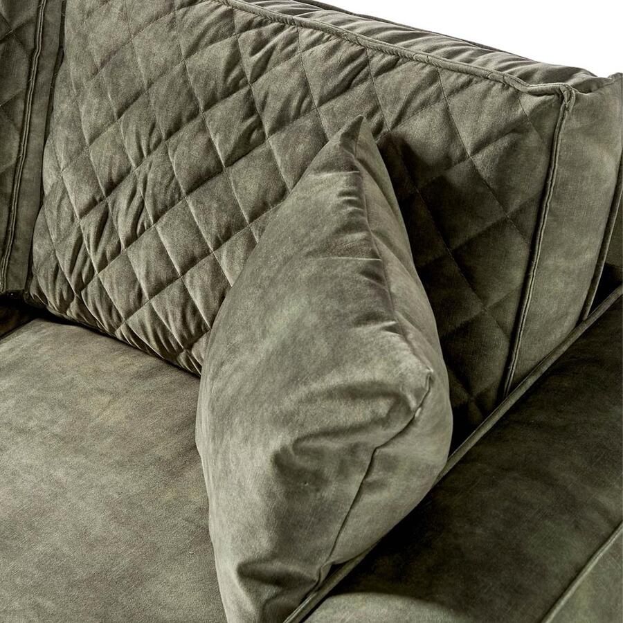Riviera Maison Kendall Sofa 2 5s Velv Ivy Polyester Beukenhout Ivy 197.0x99.0x61.0 cm