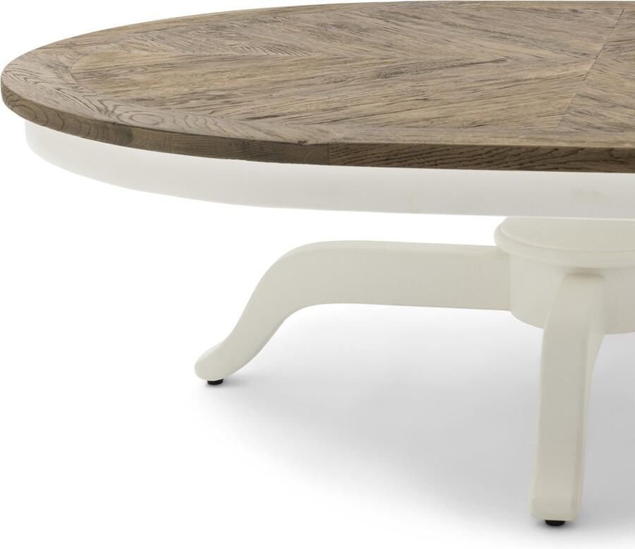 Riviera Maison Le Marais Oval CT 140x100 White Gerecycled Eikenhout Populierenhout