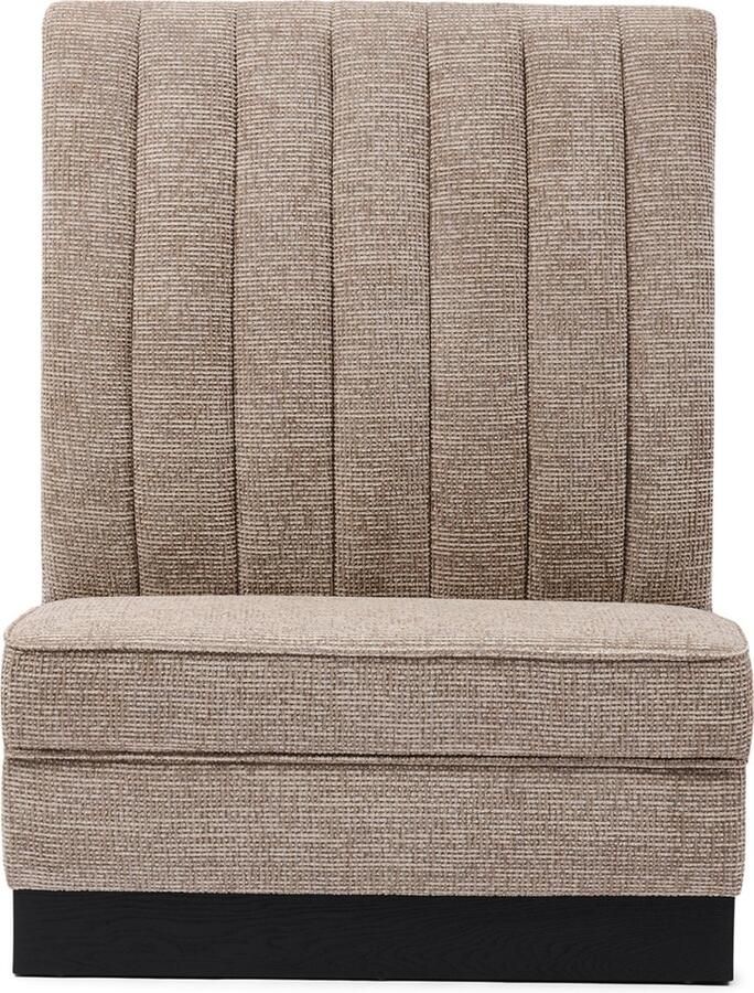 Riviera Maison Matera Wall Bench 100CM LiverGrey Polyester Beukenhout Liver Grey 100.0x62.0x134.0 cm