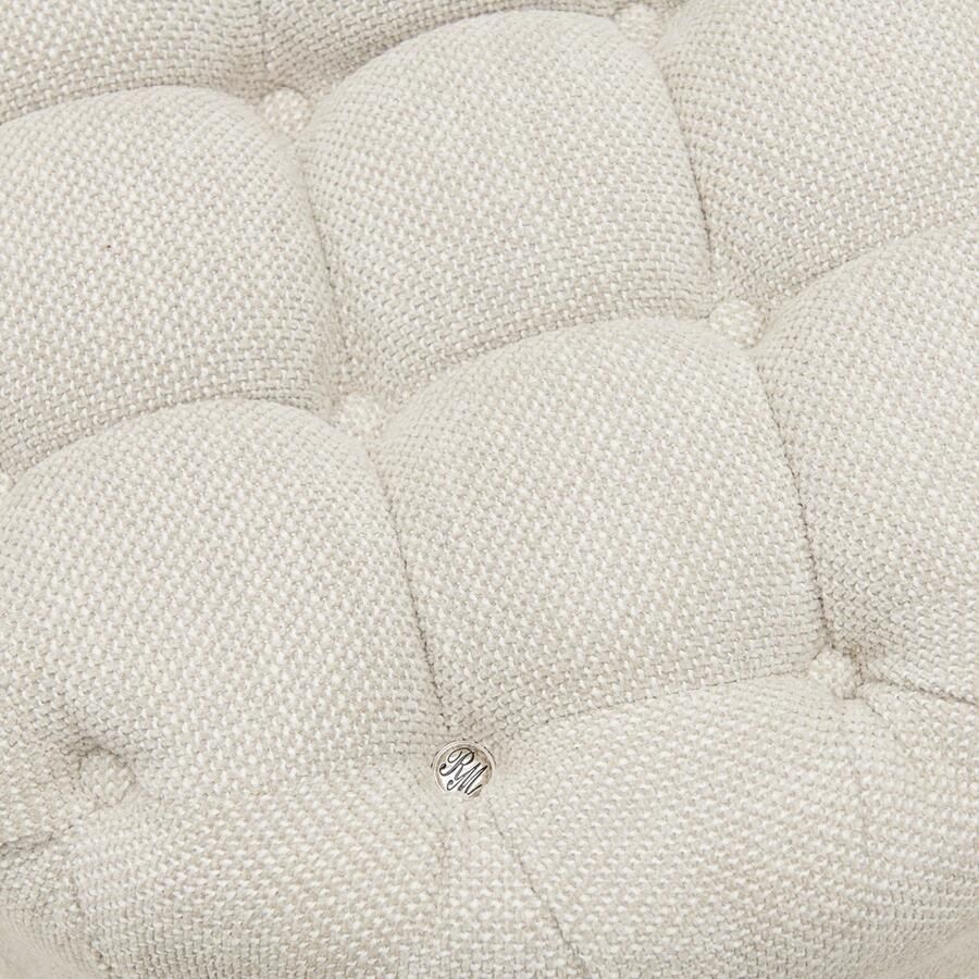 Riviera Maison Opera Footstool Chelsea Flax Polyester Acryl Rubberhout Chelsea Flax - Foto 3