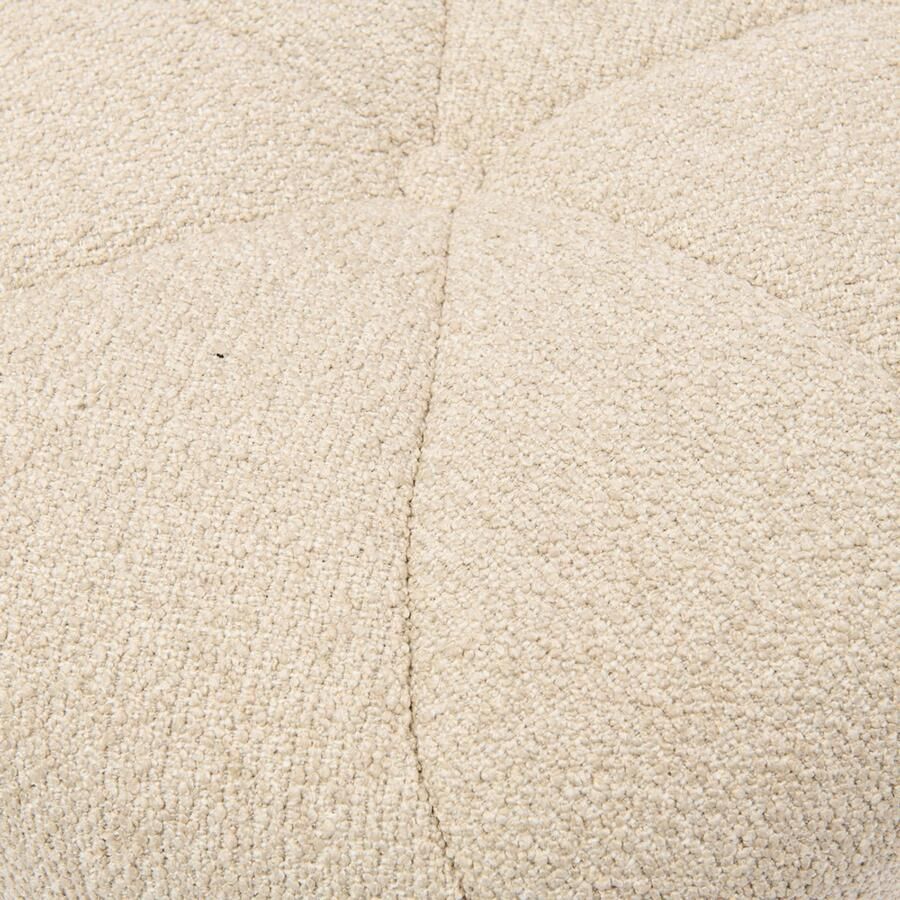 Riviera Maison Perruche Stool Natural Grey Polyester Acryl Rubberhout Natural Grey 52.0x52.0x49.0 cm