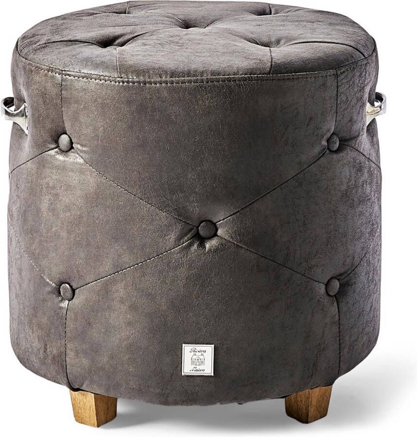 Rivièra Maison Riviera Maison Bowery Footstool Pellini Camel 46.0x48.0x48.0 cm