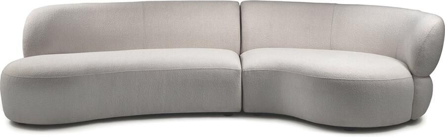 Riviera Maison San Remo Sofa Arm Right 2 5 NatGrey Polyester Acryl Rubberhout Natural Grey 295.0x133.0x75.0 cm
