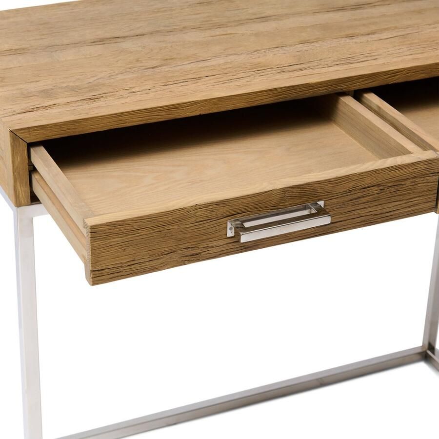 Rivièra Maison Stijlvol Muurmeubel in Gerecycled Eikenhout en Roestvrij Staal 100x44x182 cm - Foto 2