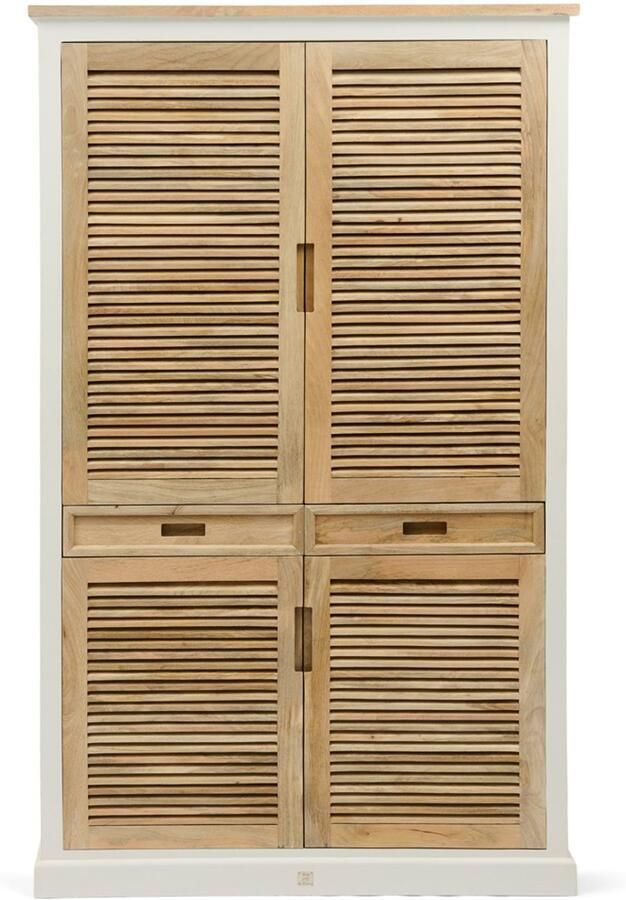 Riviera Maison Rivièra Maison Baton Rouge Buffetkast Wit en Lichte Houttinten Acaciahout en Mangohout