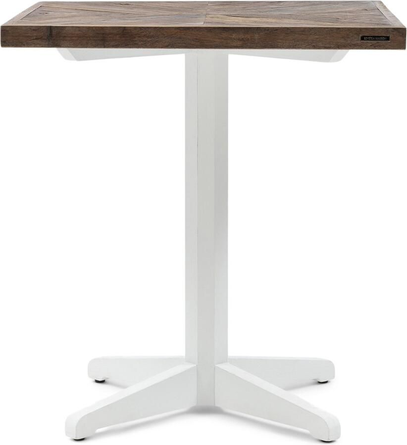 Rivièra Maison Bistrotafel Chateau Chassigny Eikenhout en populierenhout 70 x 70cm Wit