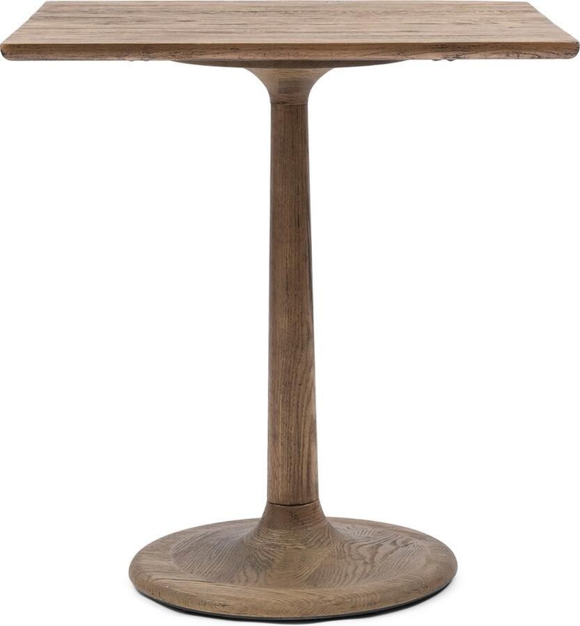 Rivièra Maison Elegante Bistrot Tafel in Gerecycled Eikenhout en IJzer van 70x70 cm Hoogte 76 cm