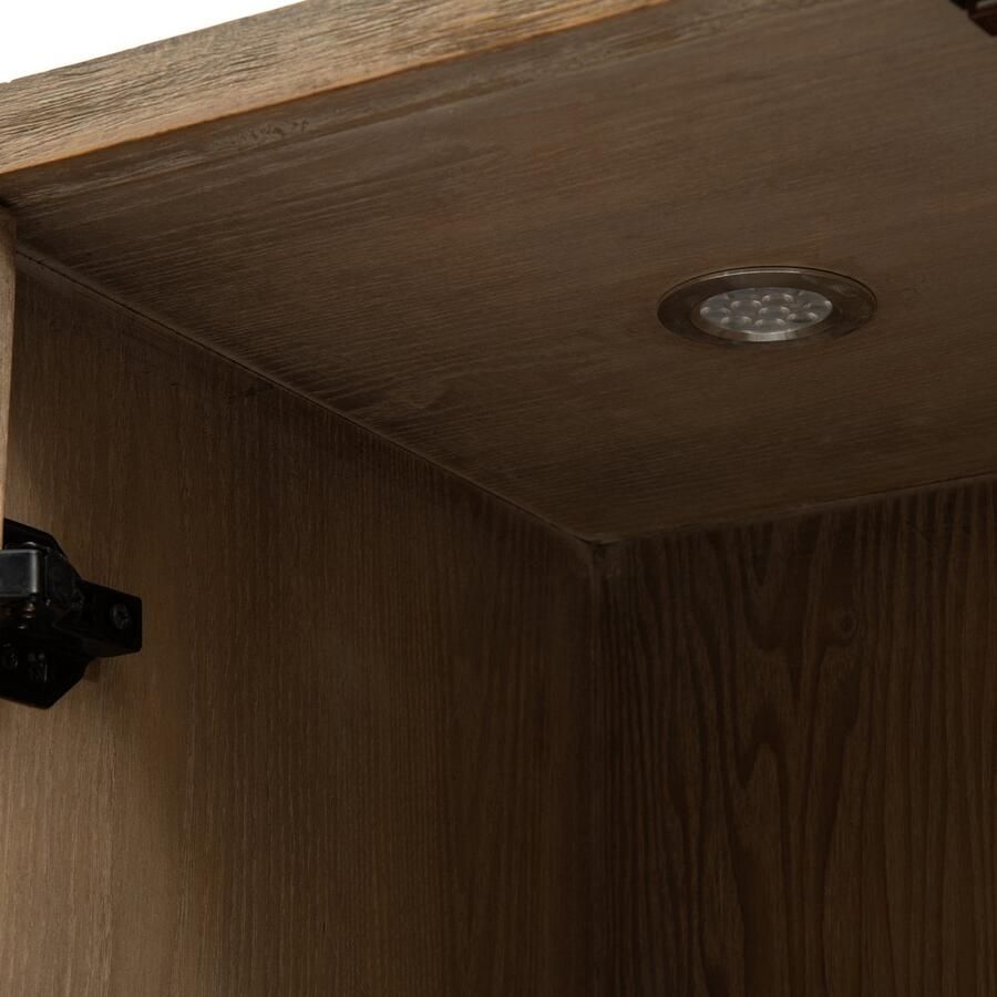 Riviera Maison Del Rey Glass Cabinet Top Part Gerecycled Eikenhout Gehard Glas 89.0x51.0x154.0 cm