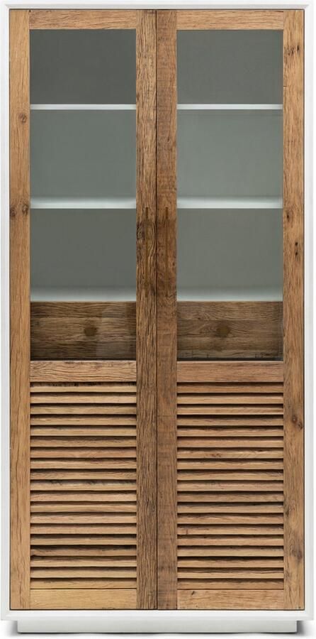 Rivièra Maison Uniek Buffet in Gerecycled Eikenhout met Glazen Deuren Stijlvol en 205 cm Hoog