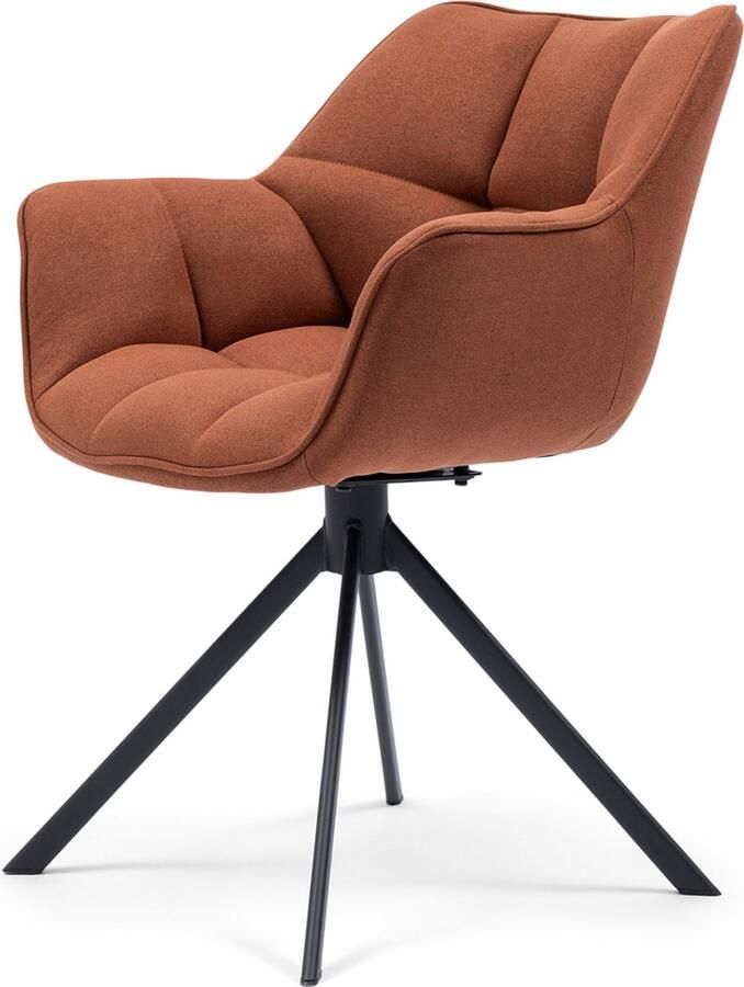 Riviera Maison Carnaby DAC Turn Leg Autumn Brown Polyester IJzer Autumn Brown 64.0x67.0x56.5 cm