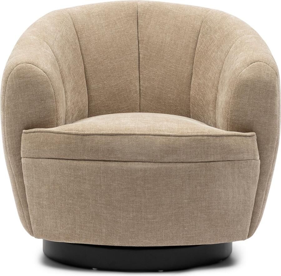 Riviera Maison The Countess Swivel AC NaturalLinen Polyester Rubberwood Iron Natural Linen 89.0x84.0x83.0 cm