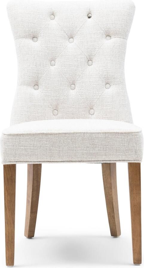 Riviera Maison Balmoral DC Brown Leg AntiqueWhite Polyester Rubberhout Antiek Wit 59.0x69.0x101.0 cm