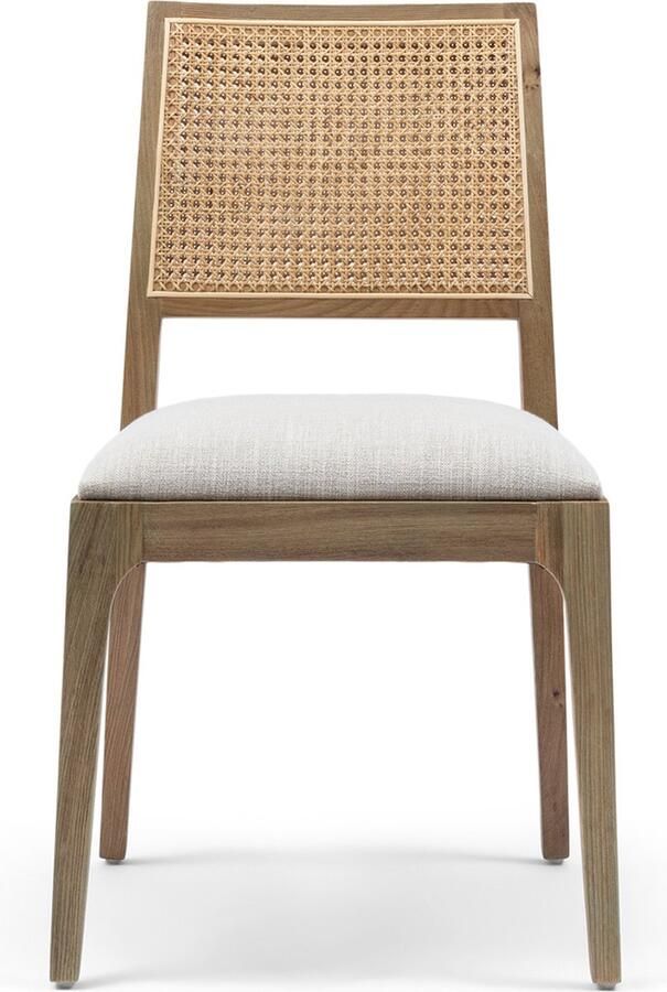 Riviera Maison Eetkamerstoel Beige zonder armleuning Corviglia Dining Chair Iepenhout 60x53x92 cm