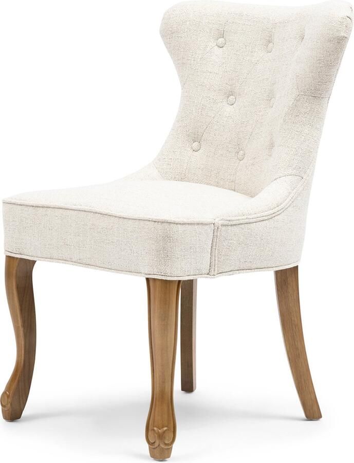 Riviera Maison George Dining Chair Antique White Polyester Rubberhout Antiek Wit 59.0x60.0x93.0 cm - Foto 2