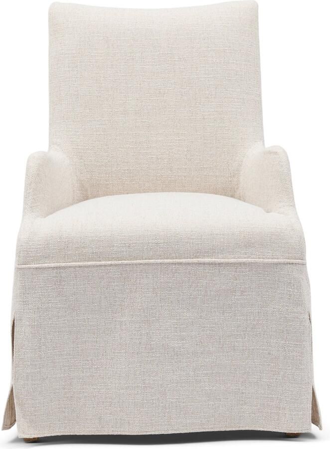 Rivièra Maison Sfeervolle Eetkamerstoel in A91 Antique White van Polyester en Rubberwood 72x64x100 cm