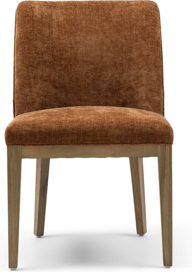 Riviera Maison Whistler Dining Chair Maroon Brown Polyester Rubberhout Maroon Brown 66.0x54.0x87.0 cm