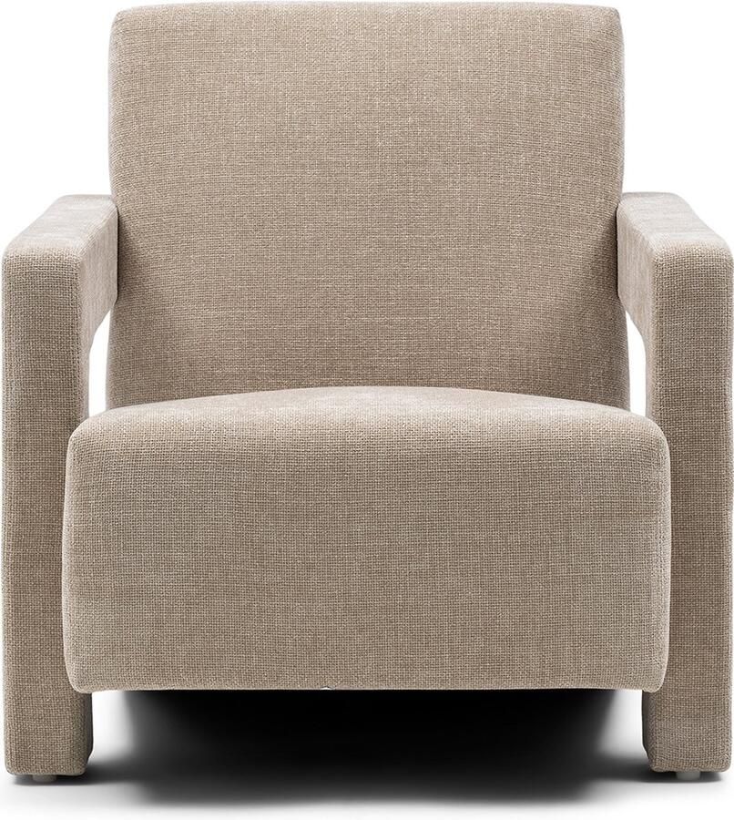 Riviera Maison Messina Armchair Soft Walnut Polyester Rubberhout Soft Walnut 73.0x93.0x75.0 cm