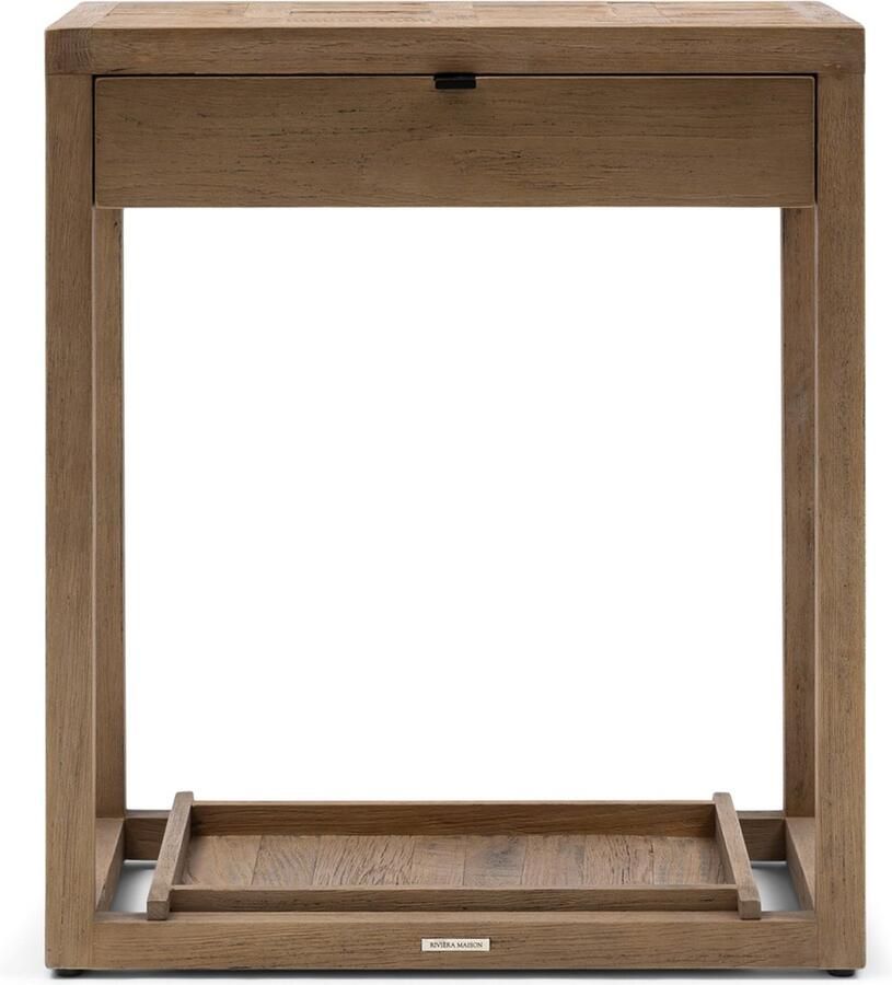 Rivièra Maison Nachtkastje Fraser Island Eikenhout Met 1 lade Bruin