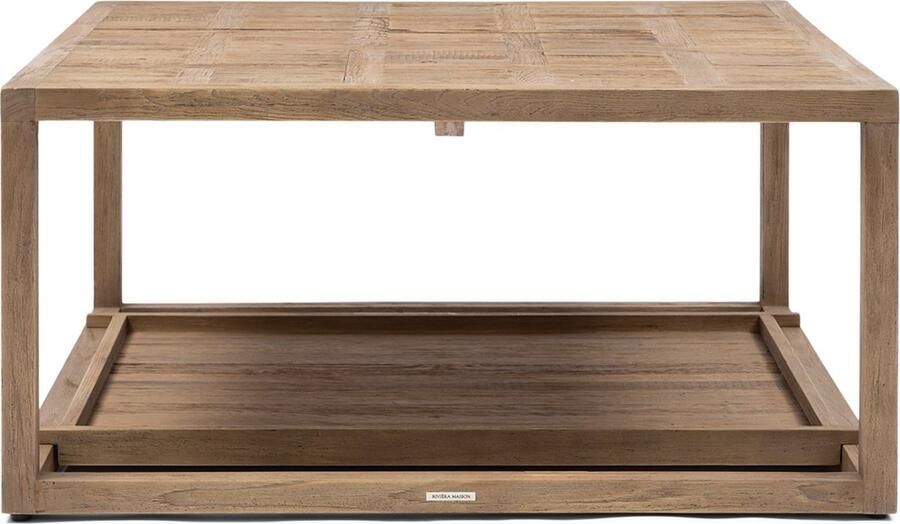 Rivièra Maison Salontafel Fraser Island Eikenhout 90 x 90cm Bruin Vierkant