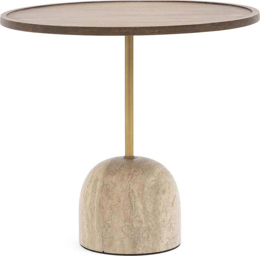Riviera Maison Malibu Coffee Table Mangowood Iron Travertine 97.0x97.0x67.0 cm - Foto 2