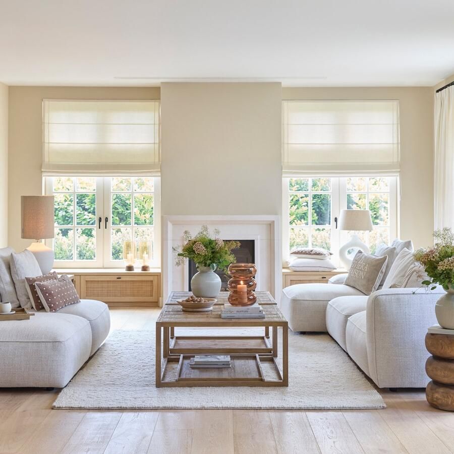 Rivièra Maison Hamilton Poef Antiek Wit Luxe Materiaal 100x44x115 cm