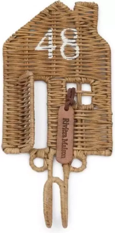 Riviera Maison Rustic Rattan Happy Home Hook set van 3
