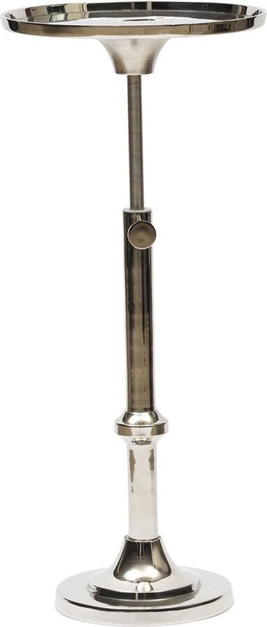 Rivièra Maison Bijzettafel San Rafael In hoogte verstelbaar 30cm Zilver Rond