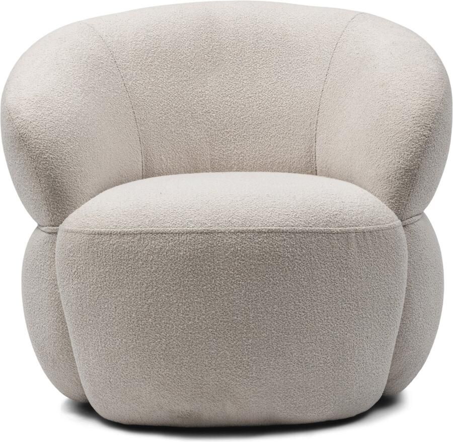 Riviera Maison San Remo Armchair Natural Grey Polyester Acryl Rubberhout Natural Grey 87.0x77.0x78.0 cm