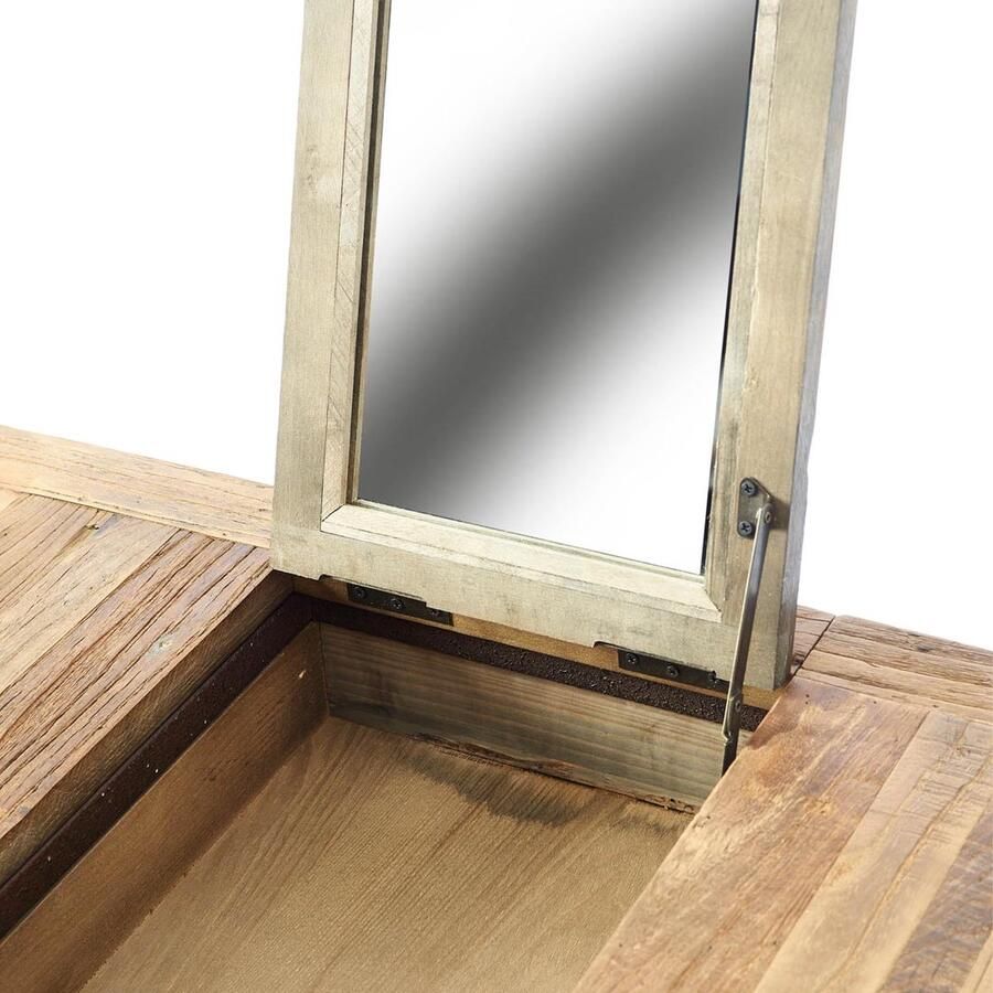 Riviera Maison Shelter Island Dressing Table Lacq gerecycled iepenhout sparrenhout glas ijzer 92.0x45.0x78.0 cm