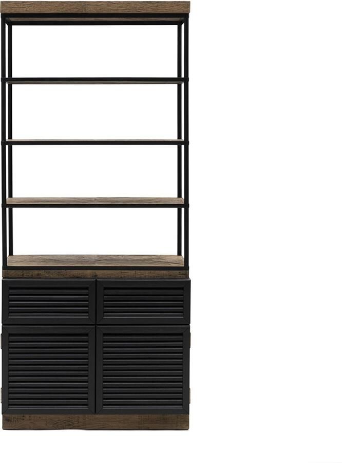 Riviera Maison Stanford Book Cabinet Reclaimed Oakwood Poplarwood Iron 107.0x54.0x152.0 cm - Foto 2