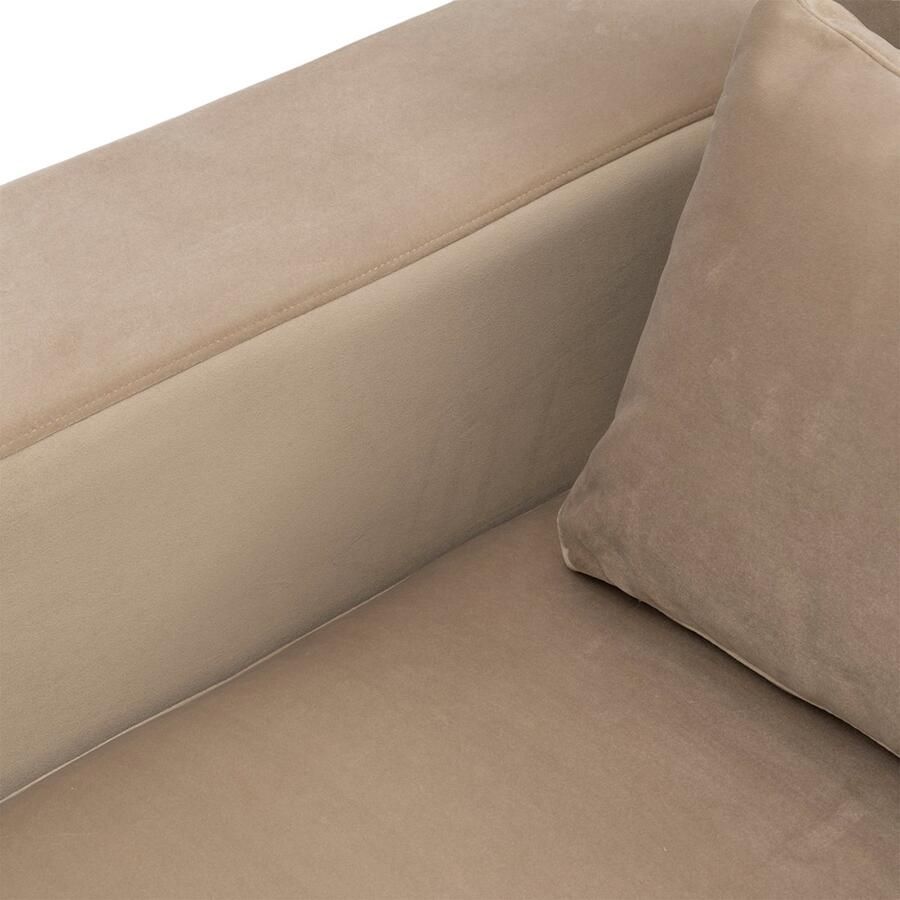 Riviera Maison Stephen Corner Arm L Light Taupe Polyester Beukenhout Lichttaupe 150.0x128.0x62.0 cm