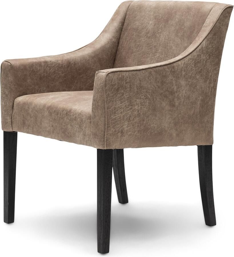 Riviera Maison Stoel Bruin Eetkamerstoel imitatieleer klassiek Savile Row DAC Imitatieleer hout (LxBxH) 56x61x86 - Foto 2