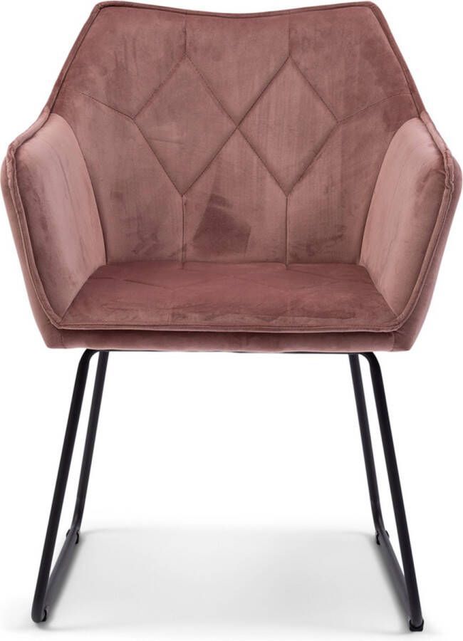Rivièra Maison Riviera Maison Stoel Met Armleuning Morgan Dining Armchair Roze