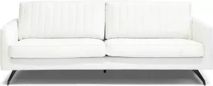 Riviera Maison The Camille Sofa 3S Suede Blanc Polyester Beukenhout 232.0x88.0x87.0 cm