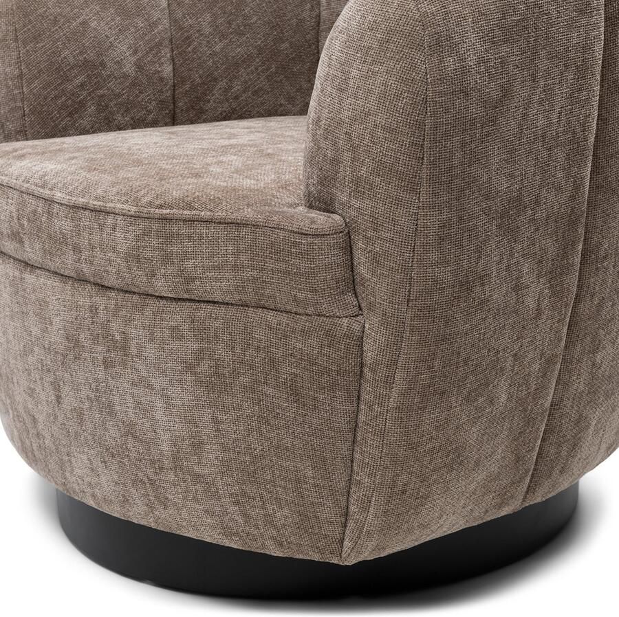 Riviera Maison The Countess Swivel AC WarmMushroom Polyester Rubberwood Iron Warm Mushroom 89.0x84.0x83.0 cm - Foto 2