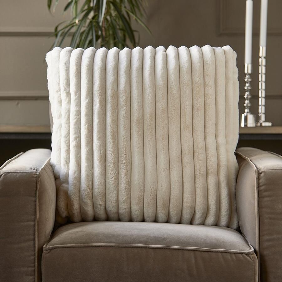 Riviera Maison Vail Pillow 60x60 Rib Polar Bear Polar Bear Rib