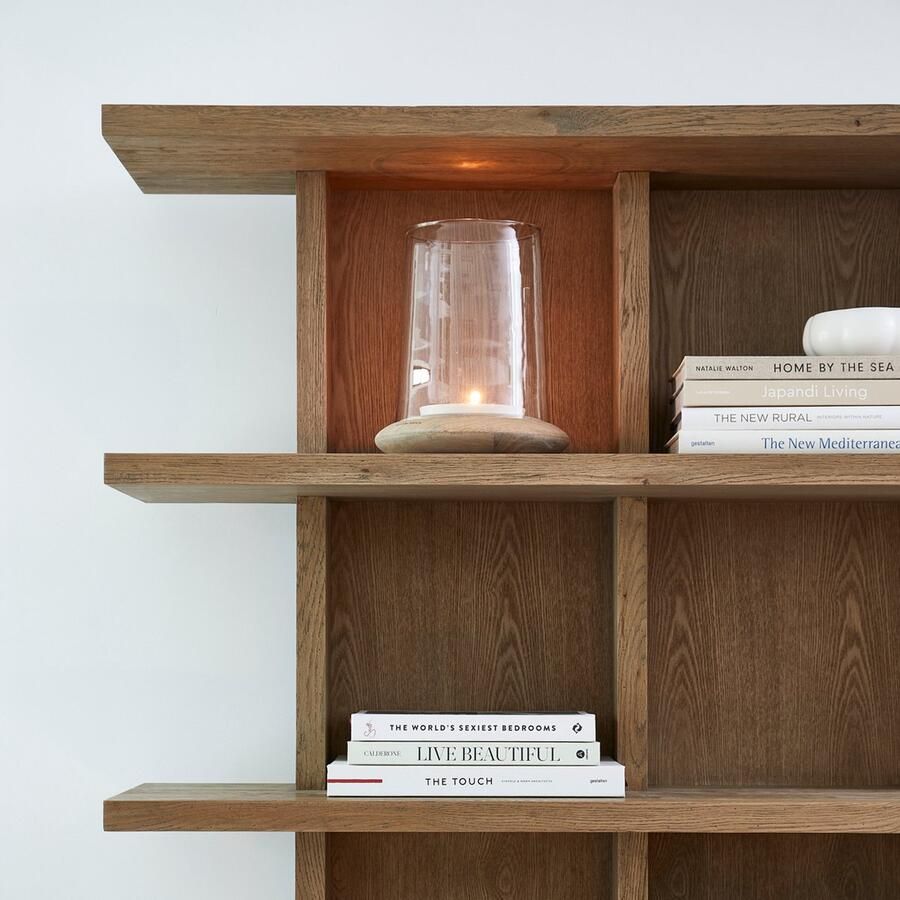 Rivièra Maison Vermont Boekenkast in Natuurlijke Kleur van Gerecycled Eikenhout 120x35x200 cm - Foto 2