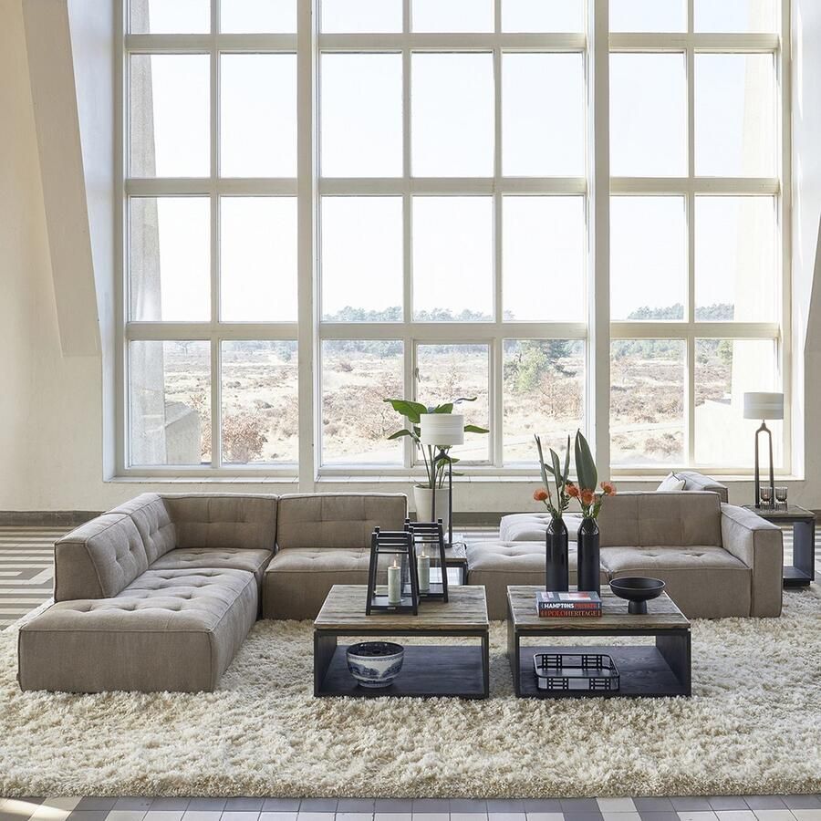 Riviera Maison Vloerkleed Hoogpolig Cecil Rug Cream 230x160 cm Crème