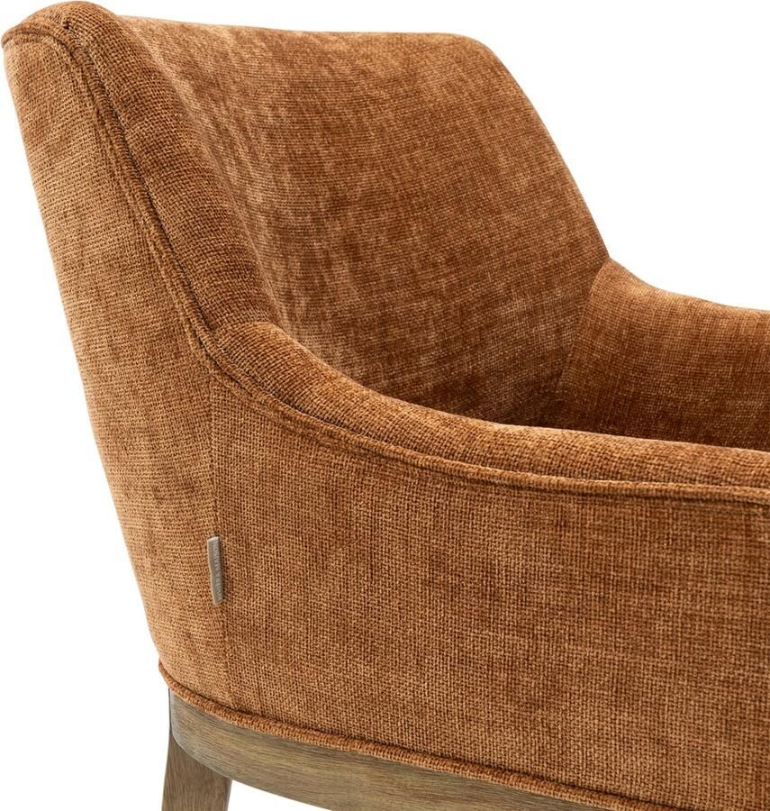 Riviera Maison Whister DAC Maroon Brown Polyester Rubberhout Maroon Brown 65.0x64.0x88.0 cm - Foto 2