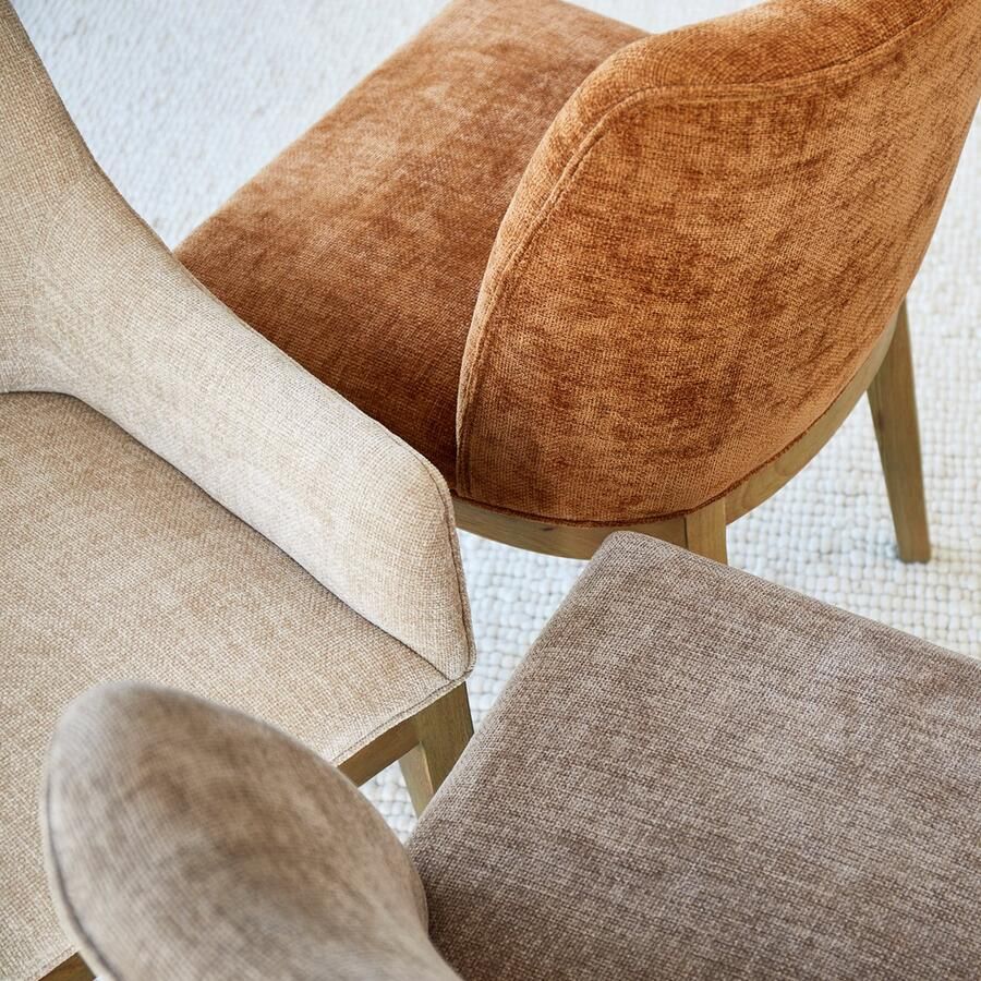 Riviera Maison Whistler Dining Chair Maroon Brown Polyester Rubberhout Maroon Brown 66.0x54.0x87.0 cm - Foto 2