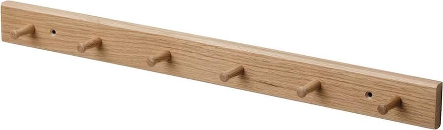 Rixora Kapstok 6 haken wandkapstok industrieel hout 57x5x5 Kapstok Wall mounted kapstok wandkapstok hout