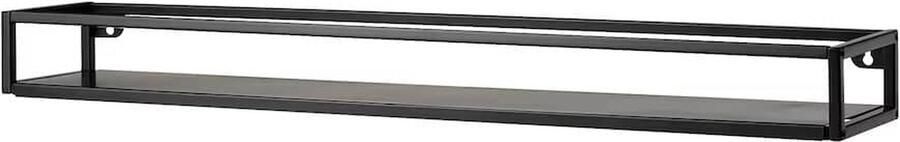 Rixora Wandplank zwevende planken met hoogglans afwerking wandplank voor bloem keukengerei en boeken woonkamer slaapkamer badkamer keuken zwart