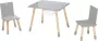 Roba Houten kinderspeeltafel- en stoelenset met 2 stoelen en 1 tafel incl. opbergnet (grijs) - Thumbnail 1