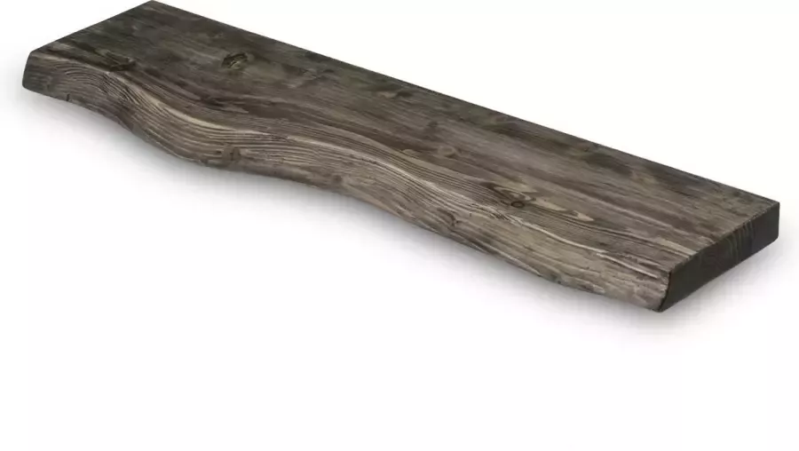 Robustiek Wonen Wandplank 120x20 cm Smoke Boomstam Plank – Boekenplank
