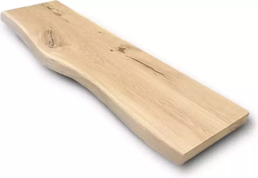 Robustiek Wonen Wandplank Massief Eiken Hout 100x30 Boomstam Plank Boekenplank