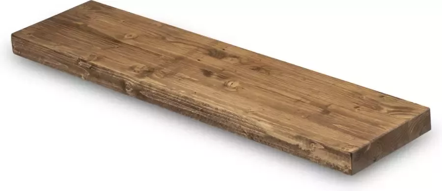 Robustiek Wonen Wandplank Recht Zwevend 120x20 cm Incl. Bevestigingsmateriaal – Rechte Plank – Boekenplank