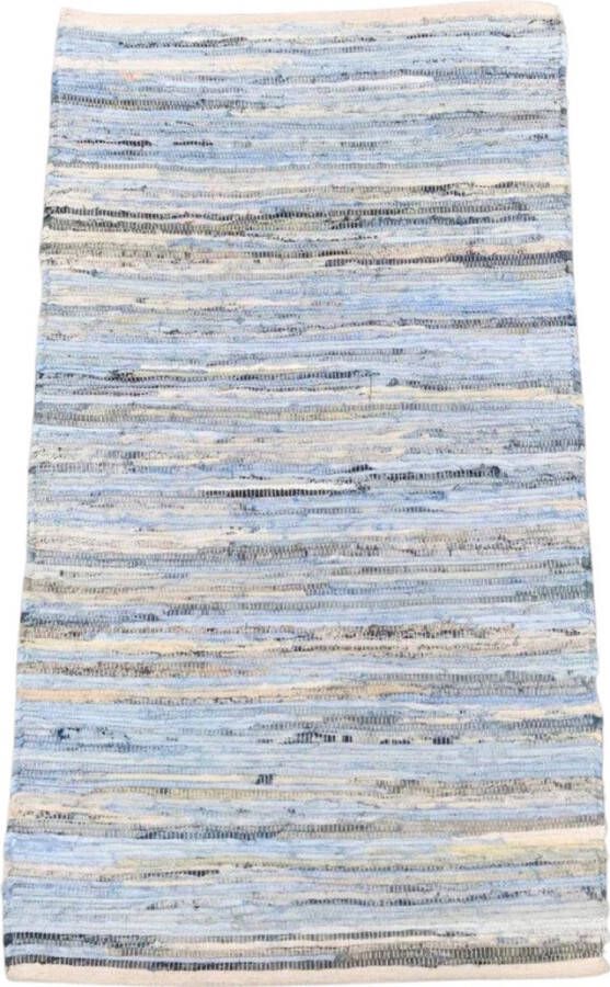 Rocaflor -Vloerkleed-Denim-Spijker-lichtblauw-gerecycled-80x140cm