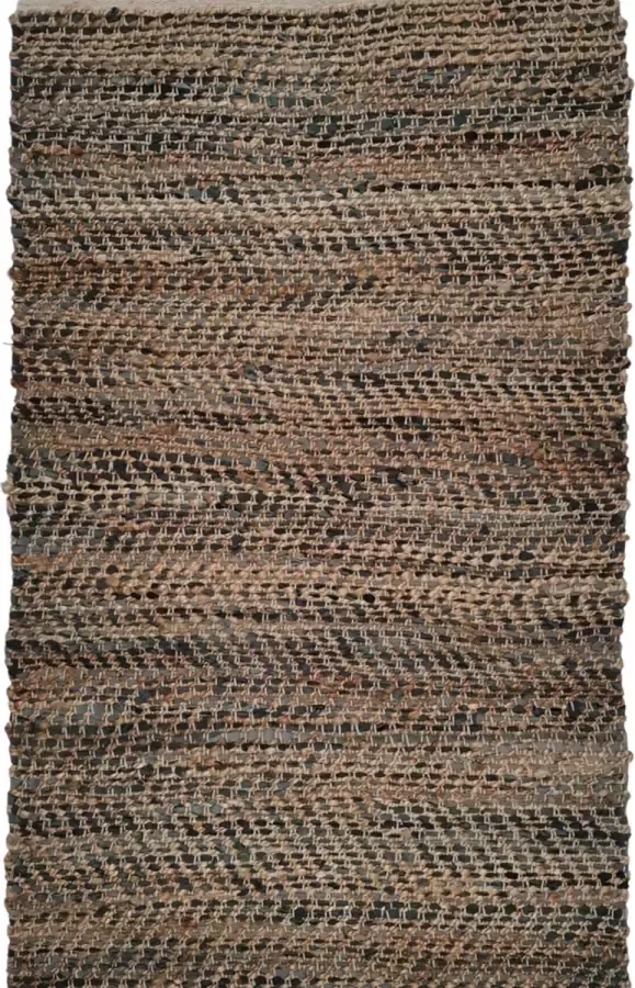 Rocaflor Vloerkleed Jute Gerecycled leer Grijs 160x230cm