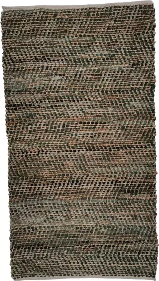 Rocaflor Vloerkleed Jute Gerecycled leer Groen 80x140cm