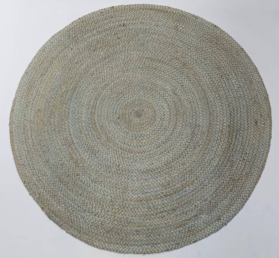 Rocaflor Vloerkleed Jute geweven rond 120cm Pale Aqua